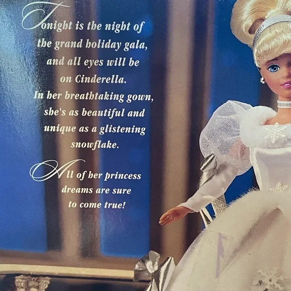 Mattel Holiday Princess Cinderella Barbie- Blue and Silver - Picture 6 of 9